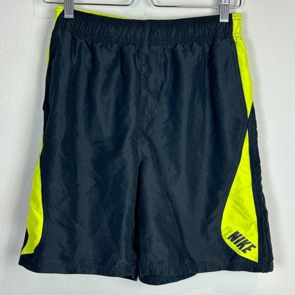 Nike Black & Yellow 7" Swim Trunks S